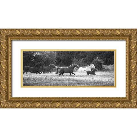 Family Together I Gold Ornate Wood Framed Art Print with Double Matting by Llovet, Jorge