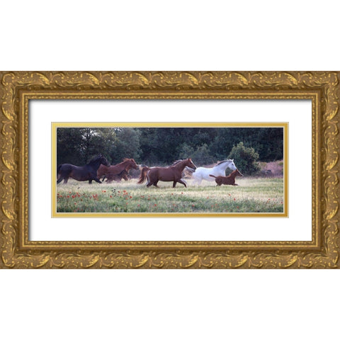 Family Together II Gold Ornate Wood Framed Art Print with Double Matting by Llovet, Jorge