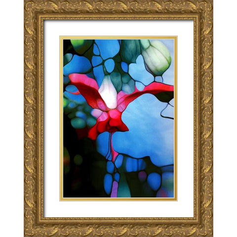 Blutenzauber Gold Ornate Wood Framed Art Print with Double Matting by Schmidt, Renate M.