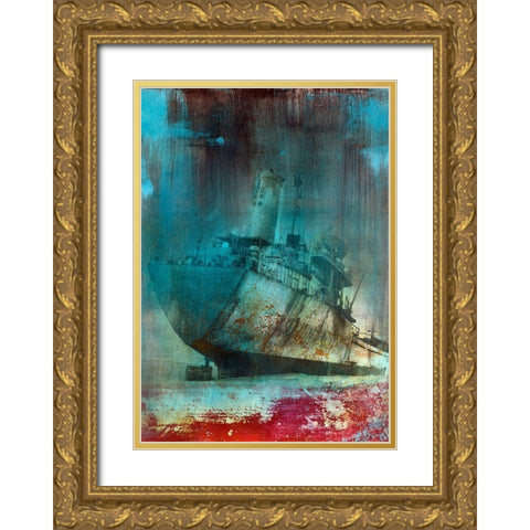 Malika I Gold Ornate Wood Framed Art Print with Double Matting by Streicher, Tibo