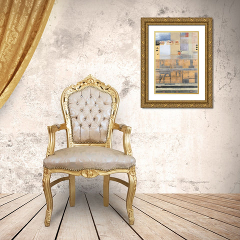 Under the Bordwalk Gold Ornate Wood Framed Art Print with Double Matting by Richter-Armgart, Rose