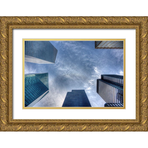 Geometric Game Gold Ornate Wood Framed Art Print with Double Matting by Terrible, Aurelien