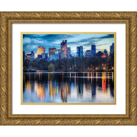 Reflexions Gold Ornate Wood Framed Art Print with Double Matting by Terrible, Aurelien