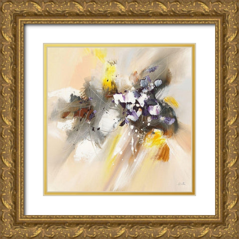 Renouveau Gold Ornate Wood Framed Art Print with Double Matting by Ball, Veronique