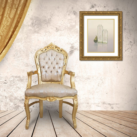 12DK1268 Gold Ornate Wood Framed Art Print with Double Matting by Delaer