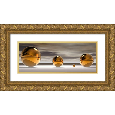 Golden Bowl I Gold Ornate Wood Framed Art Print with Double Matting by Hillert, Peter