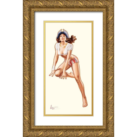 La Vigie Gold Ornate Wood Framed Art Print with Double Matting by Hitte, Patrick