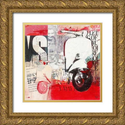 Pensee I Gold Ornate Wood Framed Art Print with Double Matting by Ducret, Patrice