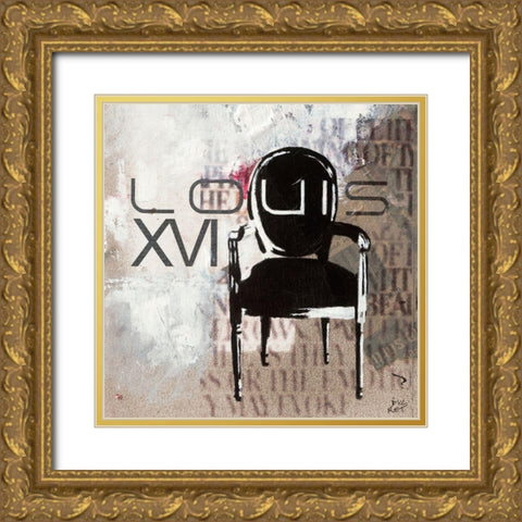 Salon II Gold Ornate Wood Framed Art Print with Double Matting by Ducret, Patrice