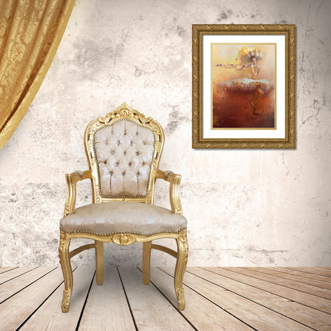 Parapluie Gold Ornate Wood Framed Art Print with Double Matting by Tchoubakov, Oleg