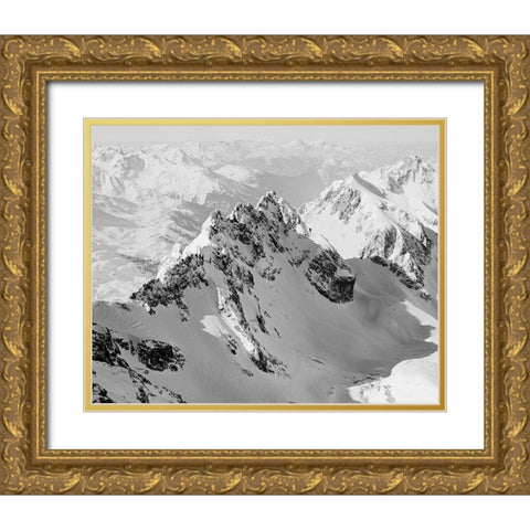 Valluga View-St Anton Gold Ornate Wood Framed Art Print with Double Matting by Butcher, Dave