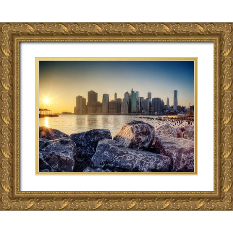 A King Rising Gold Ornate Wood Framed Art Print with Double Matting by Terrible, Aurelien