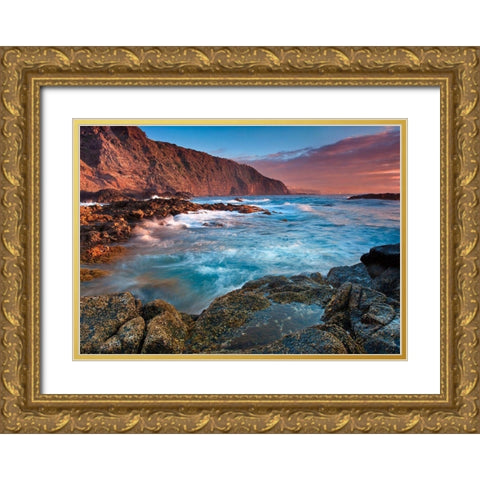 Mesa del Mar Teneriffa Gold Ornate Wood Framed Art Print with Double Matting by Ernemann, Lothar
