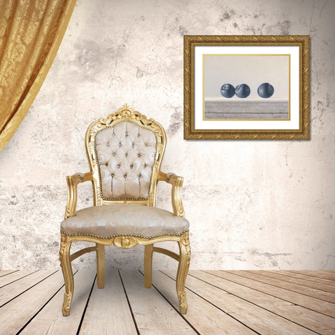 12DK1279 Gold Ornate Wood Framed Art Print with Double Matting by Delaer