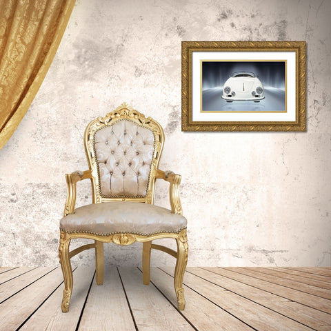 Car Collection 14 Gold Ornate Wood Framed Art Print with Double Matting by Hillert, Peter