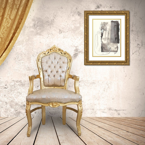 Noemie II Gold Ornate Wood Framed Art Print with Double Matting by Cadoret, Virginie