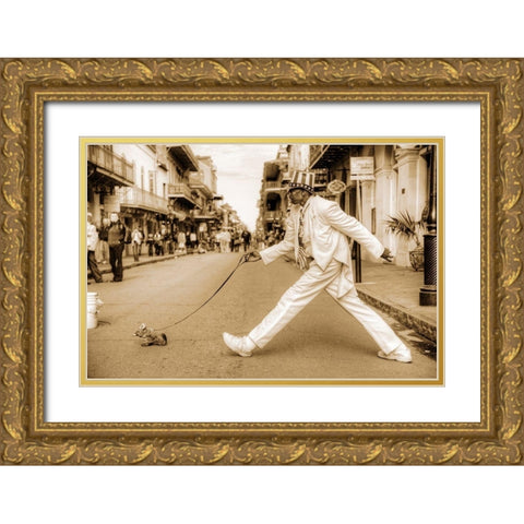 New Orlean s Show Gold Ornate Wood Framed Art Print with Double Matting by Terrible, Aurelien
