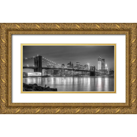 Fraternal Twins Gold Ornate Wood Framed Art Print with Double Matting by Terrible, Aurelien