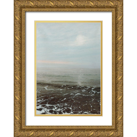 Morning Wave Gold Ornate Wood Framed Art Print with Double Matting by Royer, Simon