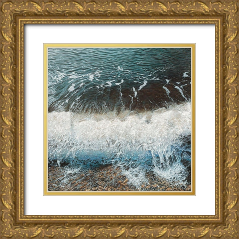 Foot Wave Gold Ornate Wood Framed Art Print with Double Matting by Royer, Simon