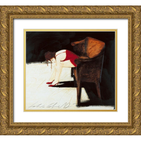 Intorno a te Gold Ornate Wood Framed Art Print with Double Matting by Calvetti, Fabio