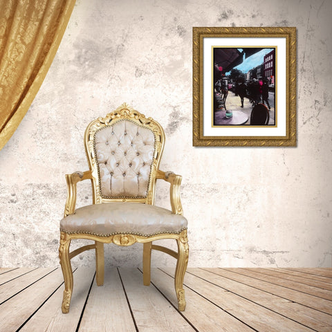 Le cafe rouge Gold Ornate Wood Framed Art Print with Double Matting by Simonutti, Riccardo