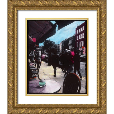 Le cafe rouge Gold Ornate Wood Framed Art Print with Double Matting by Simonutti, Riccardo