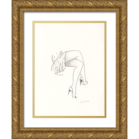 Serie Beine III Gold Ornate Wood Framed Art Print with Double Matting by Schneider, Rosy