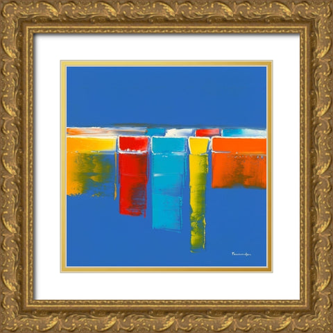 Reflets Gold Ornate Wood Framed Art Print with Double Matting by Fontdeville, Guy