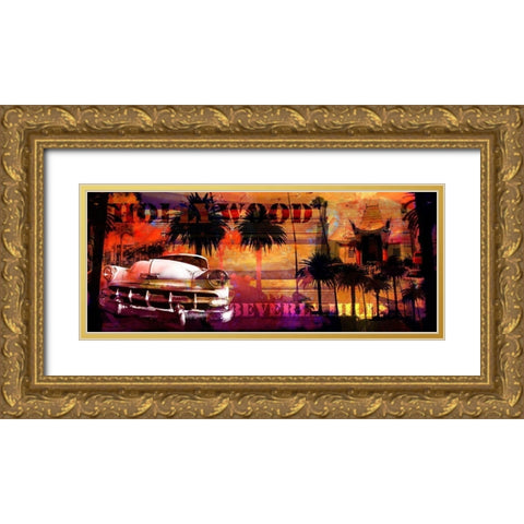 Beverly Hills Gold Ornate Wood Framed Art Print with Double Matting by Carlson, Don