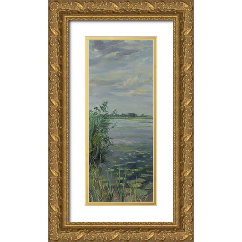Water Lilies Earnewald I Gold Ornate Wood Framed Art Print with Double Matting by Koopmans, Gosse