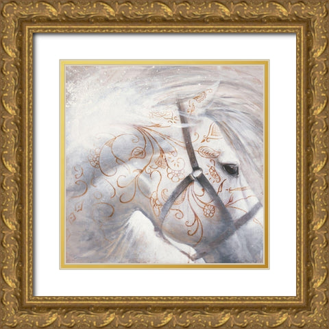 Brume d argent II Gold Ornate Wood Framed Art Print with Double Matting by Cazal, Cedric