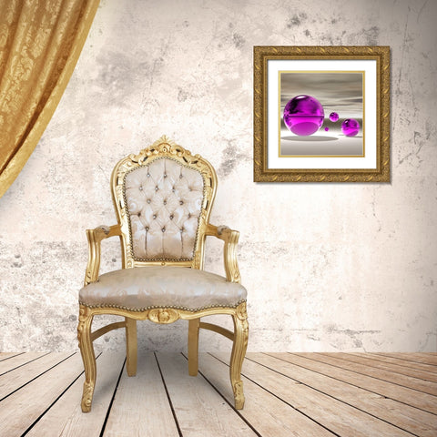 Purple Bowl II Gold Ornate Wood Framed Art Print with Double Matting by Hillert, Peter
