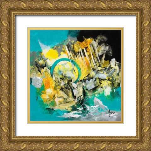 Chemin de la quietude Gold Ornate Wood Framed Art Print with Double Matting by Jadis