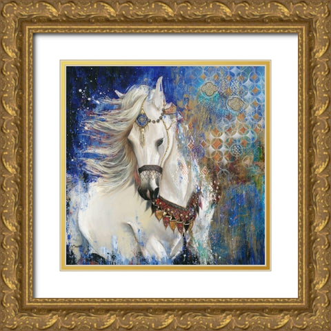 Jardin Sauvage Gold Ornate Wood Framed Art Print with Double Matting by Maugeri, Valerie