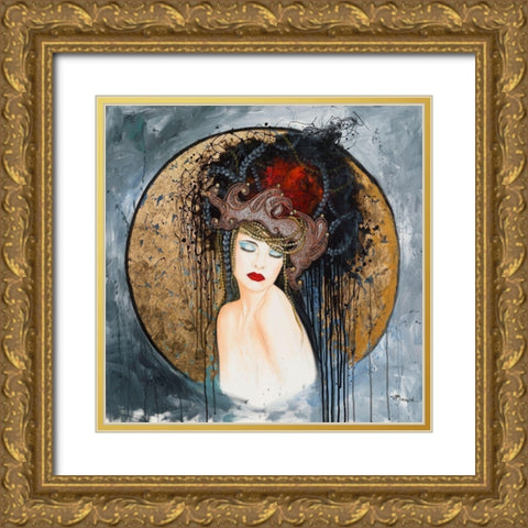 Fleur de Peau Gold Ornate Wood Framed Art Print with Double Matting by Maugeri, Valerie