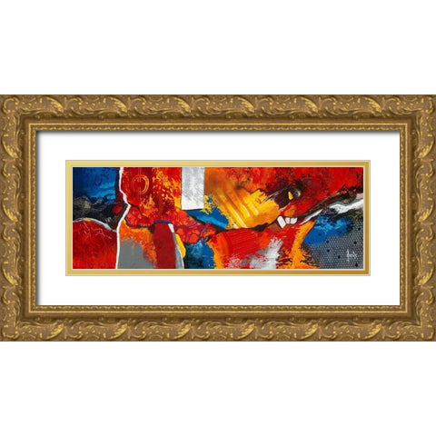 Vie de Joie Gold Ornate Wood Framed Art Print with Double Matting by Jadis