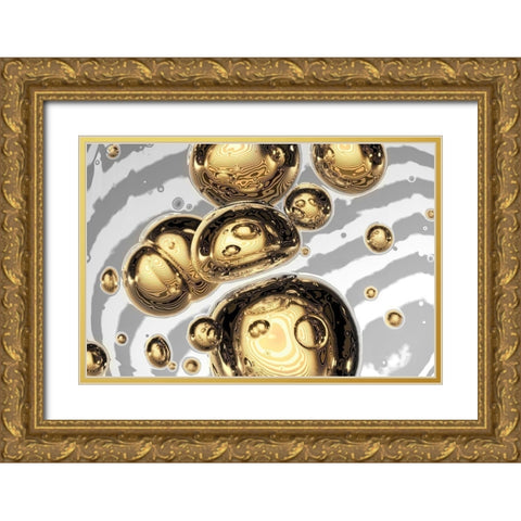 Golden Bubble Gold Ornate Wood Framed Art Print with Double Matting by Steger, Uwe