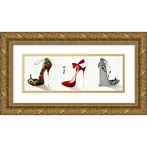 Triple Passion Gold Ornate Wood Framed Art Print with Double Matting by Panasenko, Inna