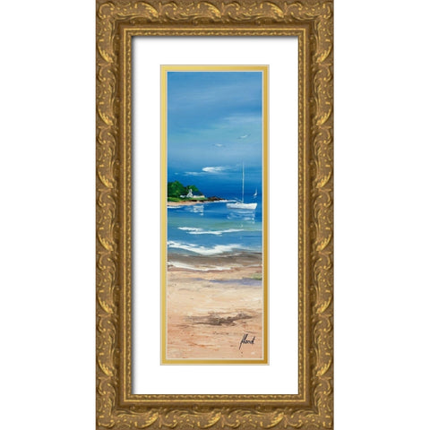 Maree basse I Gold Ornate Wood Framed Art Print with Double Matting by Flanet, Frederic