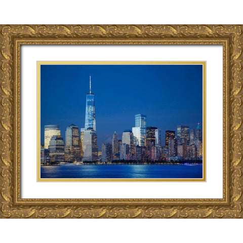 Delirious Downtown Gold Ornate Wood Framed Art Print with Double Matting by Terrible, Aurelien