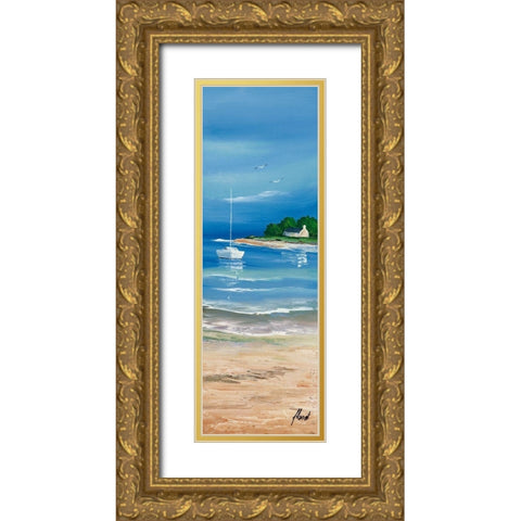 Maree basse II Gold Ornate Wood Framed Art Print with Double Matting by Flanet, Frederic