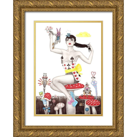 Hasenmann Gold Ornate Wood Framed Art Print with Double Matting by Horwath, Sara