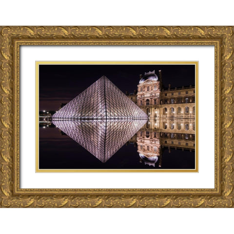 Le Diamant de Paris Gold Ornate Wood Framed Art Print with Double Matting by Bertrande, Arnaud