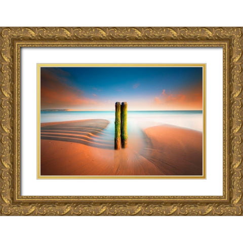 Il Gold Ornate Wood Framed Art Print with Double Matting by Bertrande, Arnaud