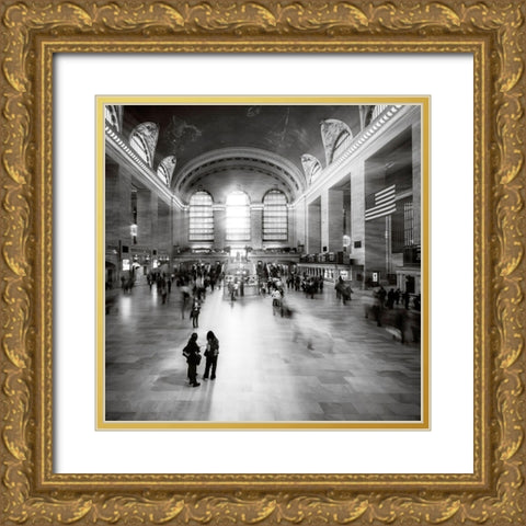 Grand Central Station Gold Ornate Wood Framed Art Print with Double Matting by Bertrande, Arnaud