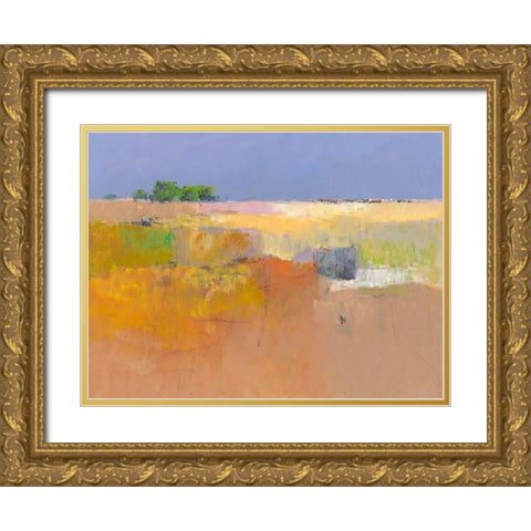 Meadow in Color Gold Ornate Wood Framed Art Print with Double Matting by Groenhart, Jan