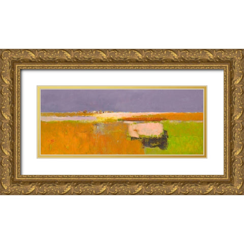 Air and Light Gold Ornate Wood Framed Art Print with Double Matting by Groenhart, Jan