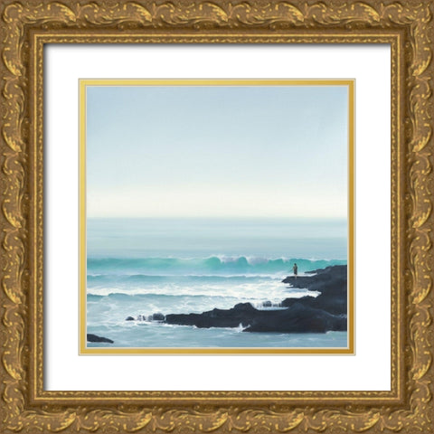 Fisherman II Gold Ornate Wood Framed Art Print with Double Matting by Reader, Dawn