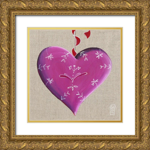 Sweety Gold Ornate Wood Framed Art Print with Double Matting by Mellier, Francine